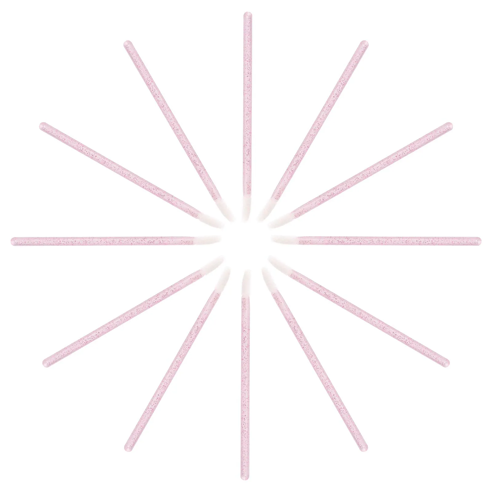 100 Pieces Lipstick Wands Disposable Lip Gloss Cosmetic Applicator Ctystal Lip Wands Bulk- Pink BabyPink