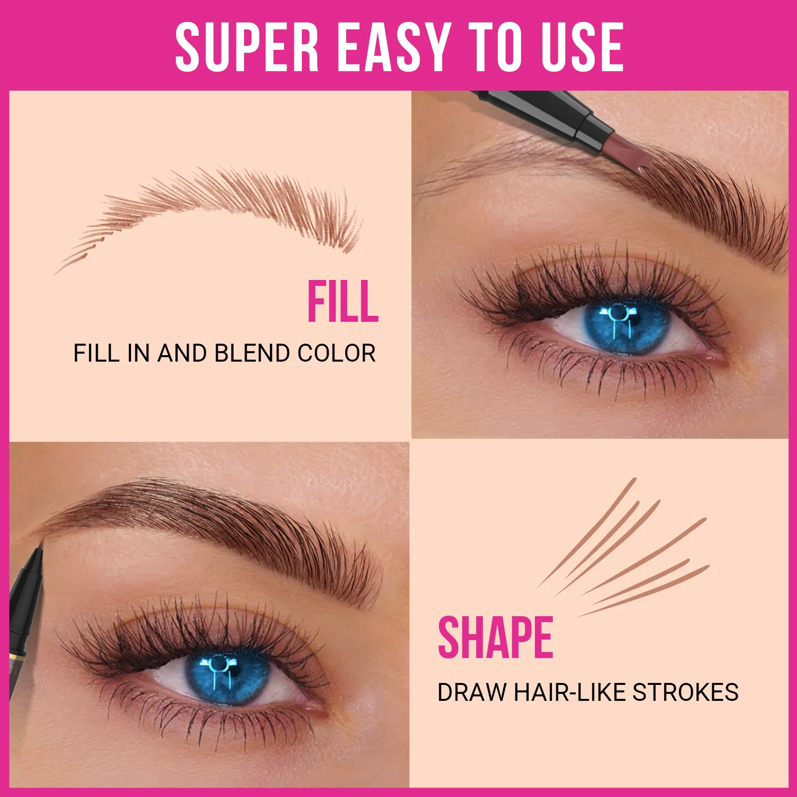 2-in-1 Dual-Ended Eyebrow Pen