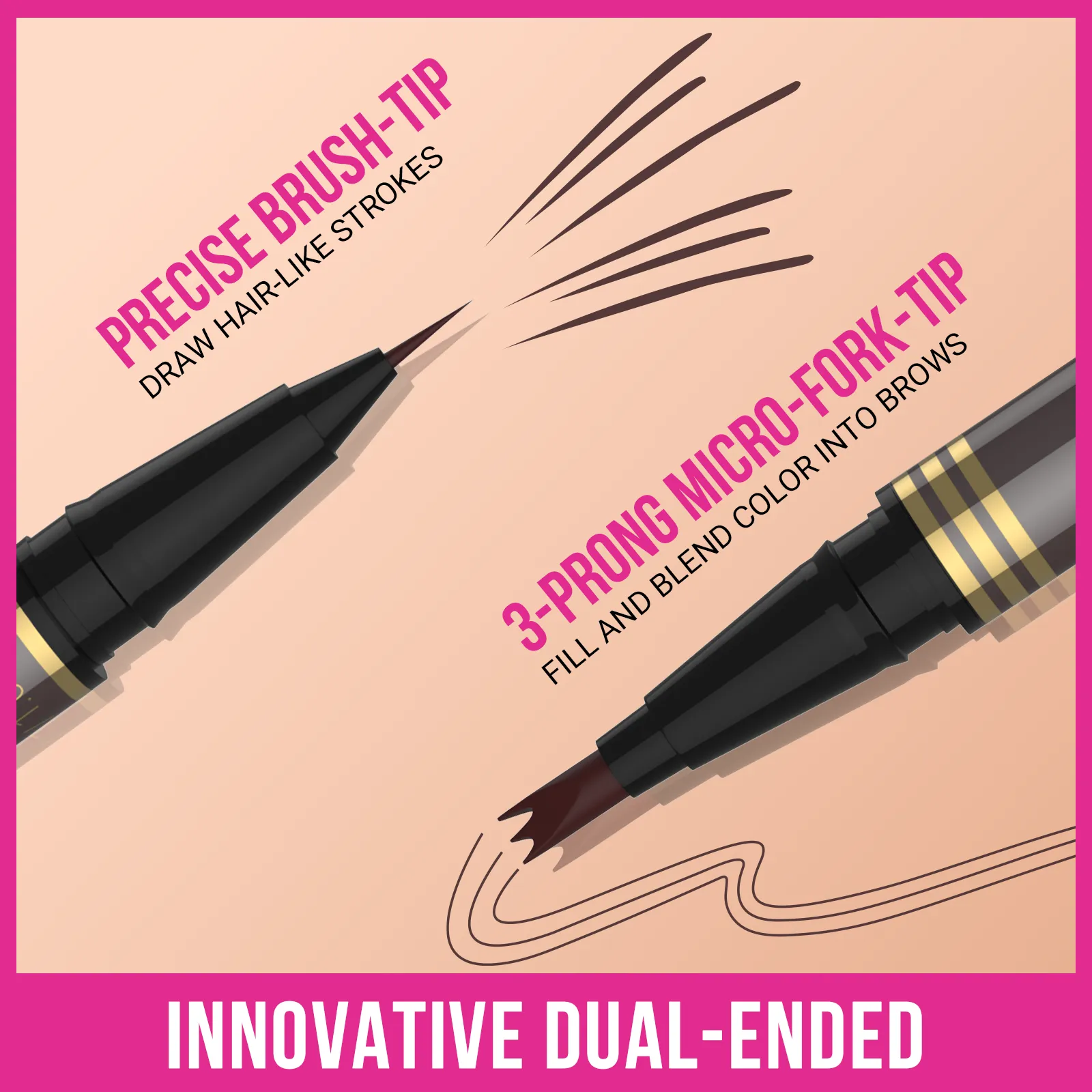 2-in-1 Dual-Ended Eyebrow Pen