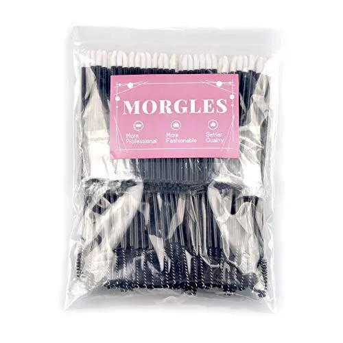 200 PCS Disposable Mascara and Lip Wands, MORGLES 100 Pcs Disposable Eyelash Mascara Wands Brushes 100 Pcs Disposable Lip Gloss Wands Lipstick Applicators