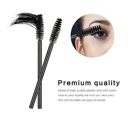 200 PCS Disposable Mascara and Lip Wands, MORGLES 100 Pcs Disposable Eyelash Mascara Wands Brushes 100 Pcs Disposable Lip Gloss Wands Lipstick Applicators