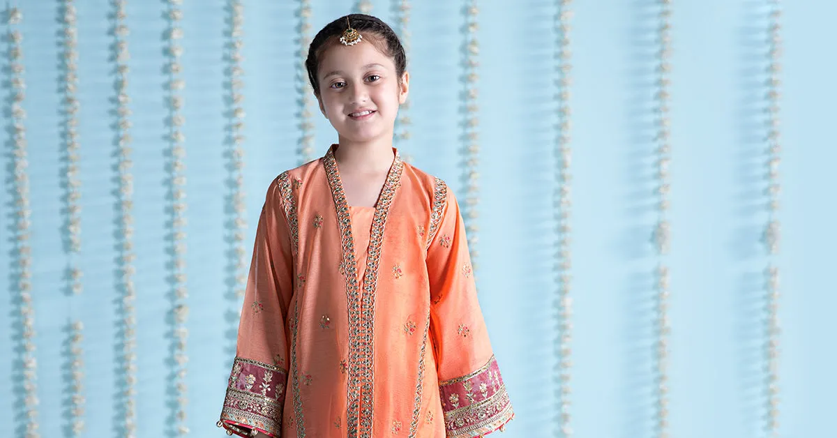 3 Piece Embroidered Paper Cotton Suit | MKS-EA24-04