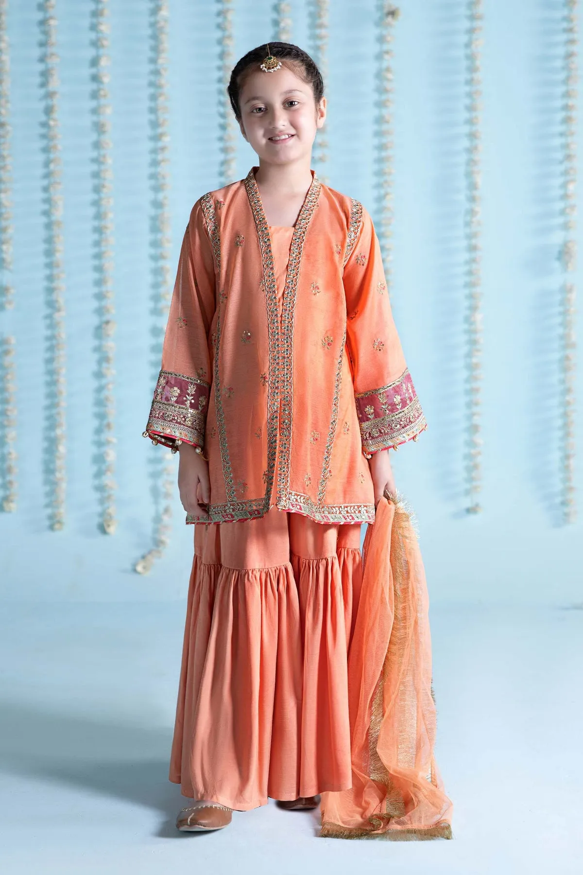 3 Piece Embroidered Paper Cotton Suit | MKS-EA24-04