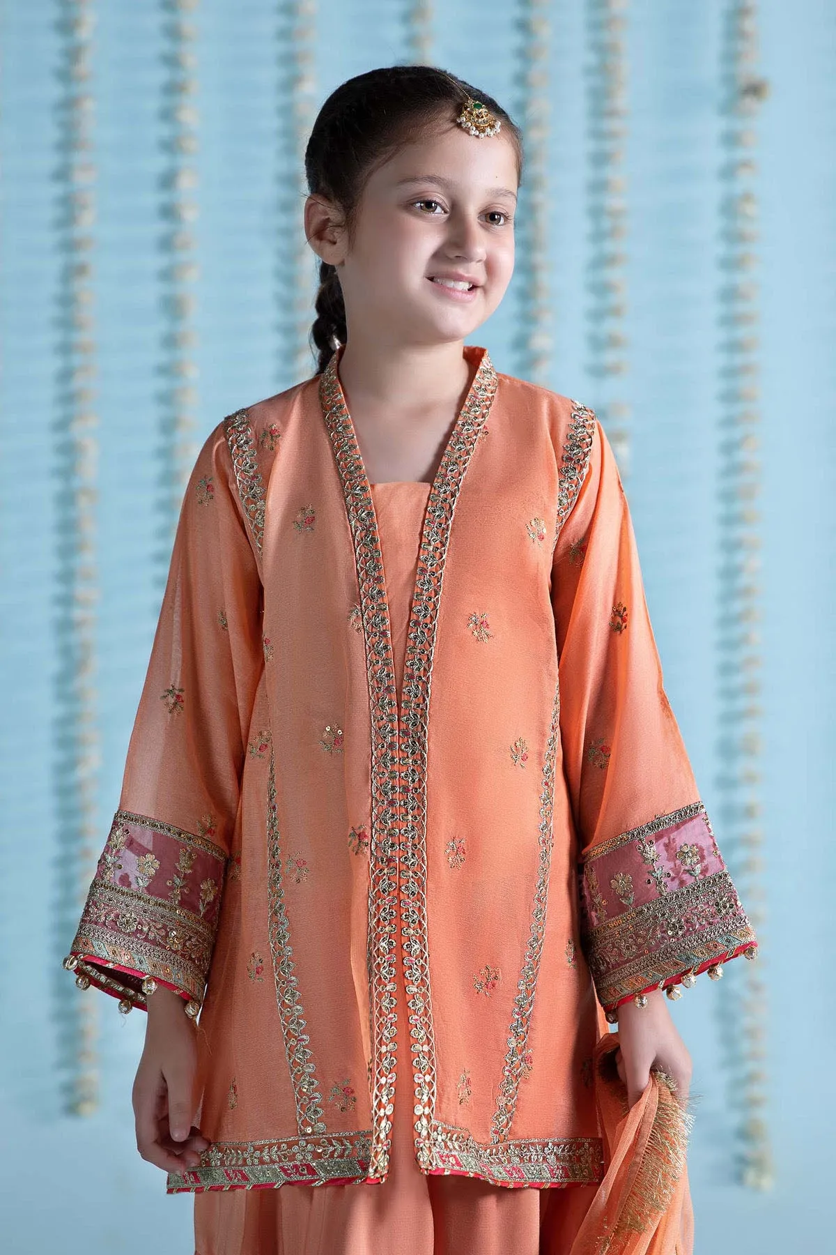 3 Piece Embroidered Paper Cotton Suit | MKS-EA24-04
