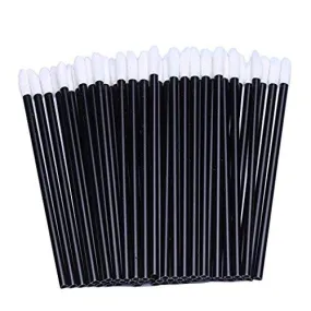 400pcs Disposable Lip Brush Lip Gloss Applicators Lipstick Wands Tool Kits (400) 400 Black