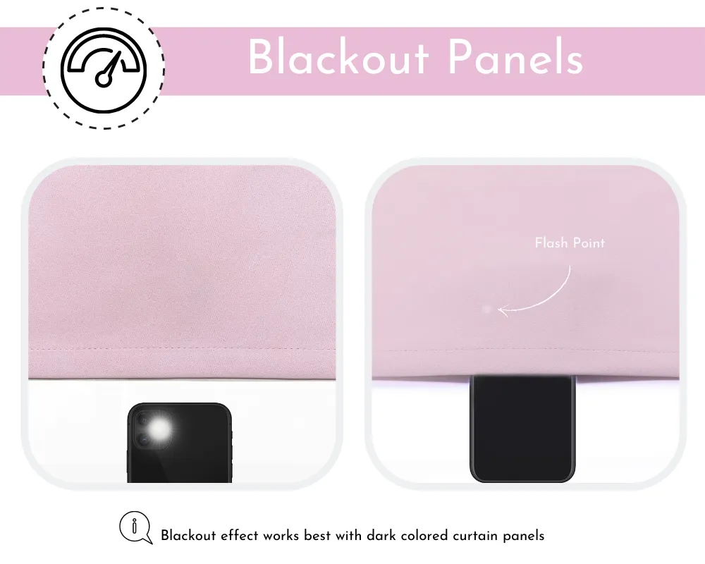 42 X 84 Inch Blackout Polyester Curtains with Rod Pocket Blush - 2 Panels