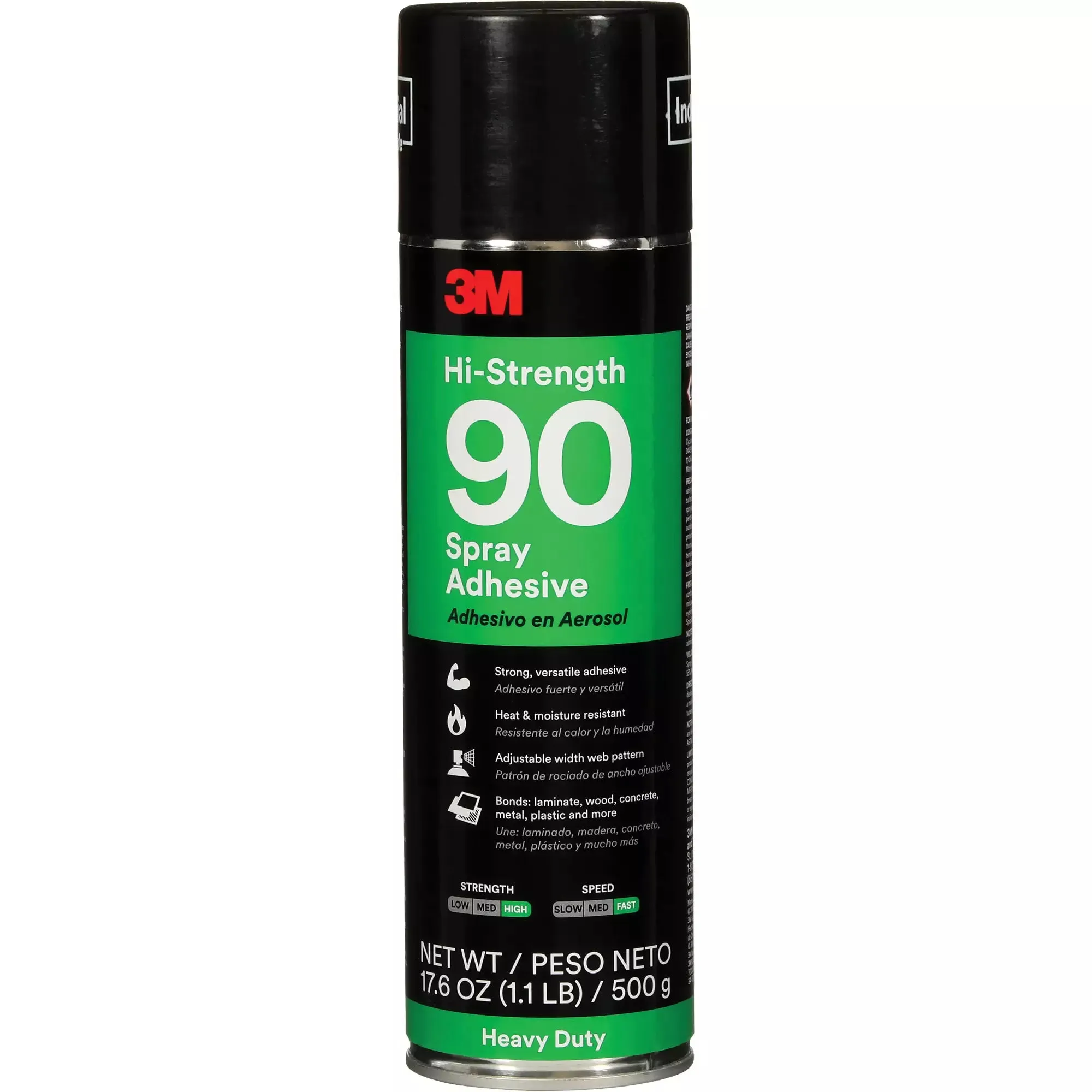 Adhesive Spray - 3M Hi-Strength 90 Spray Adhesive Clear, Net Wt 17.6 oz, 90-24OZ-IND