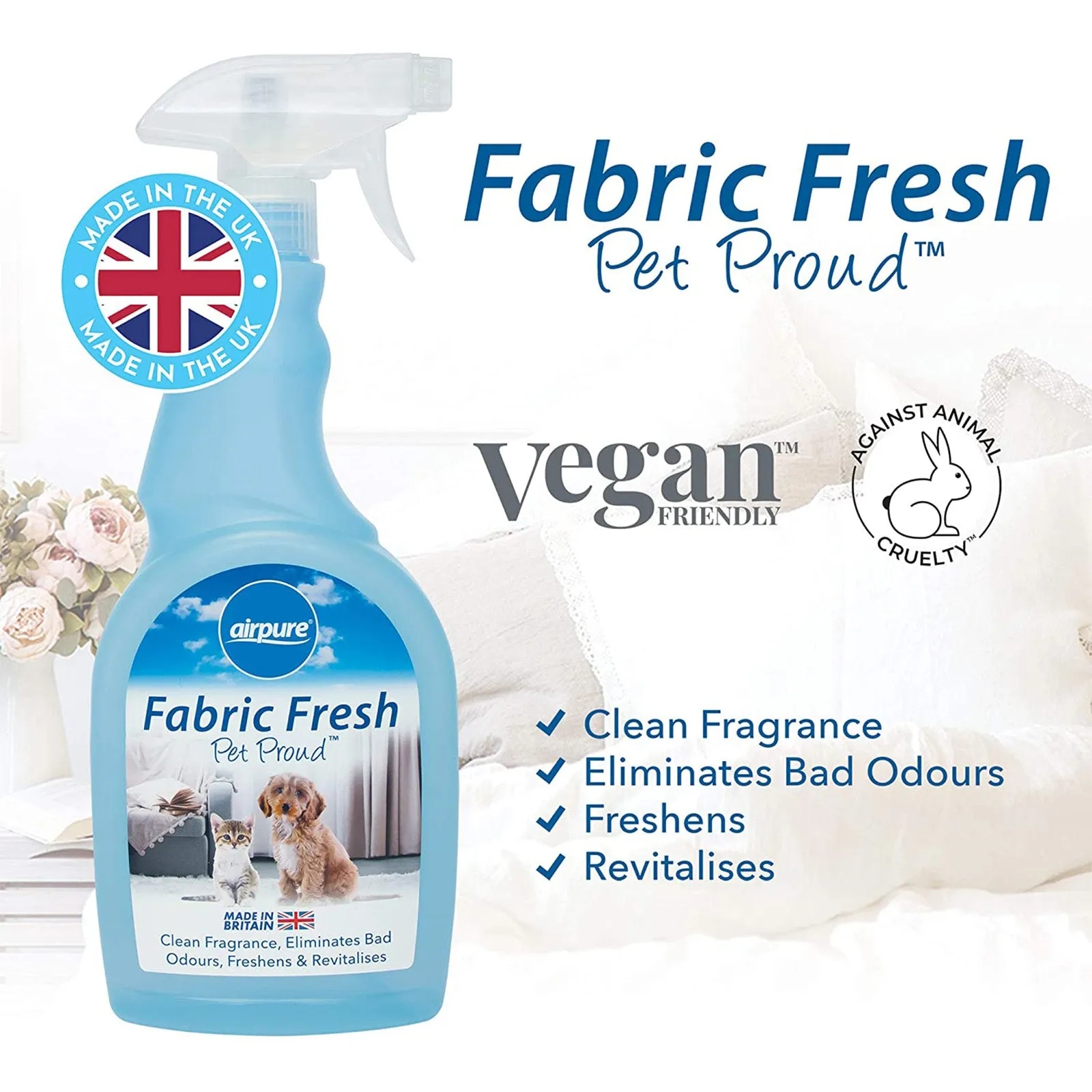 Airpure Fabric Freshener Spray 750ml - Pet Proud