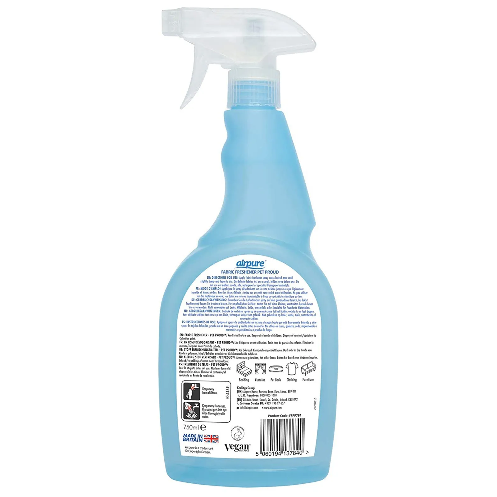 Airpure Fabric Freshener Spray 750ml - Pet Proud