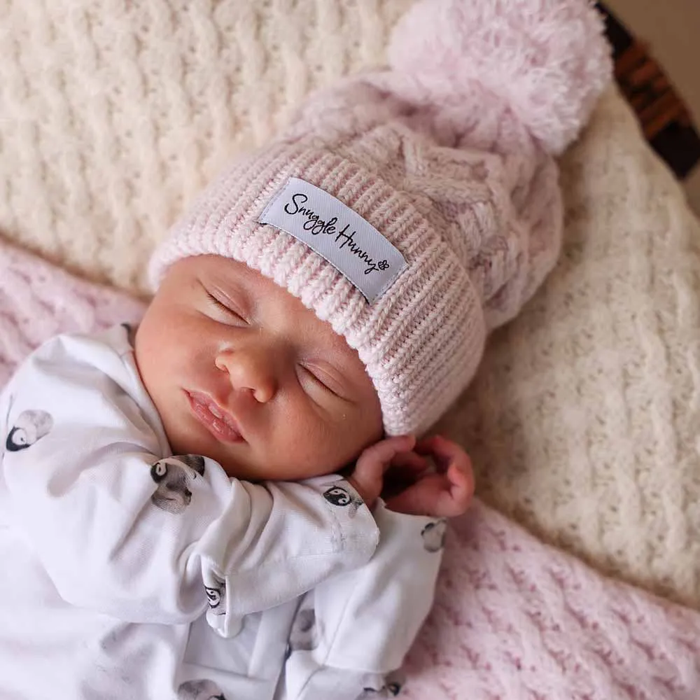 Blush Pink Organic Knit Beanie