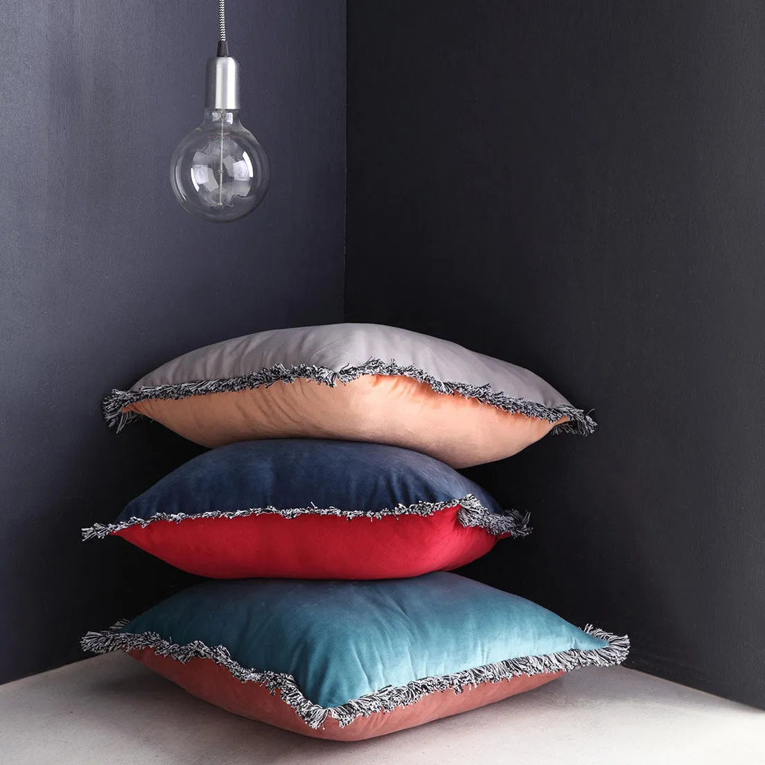 Bowie Steel Square Filled Cushion by Logan and Mason