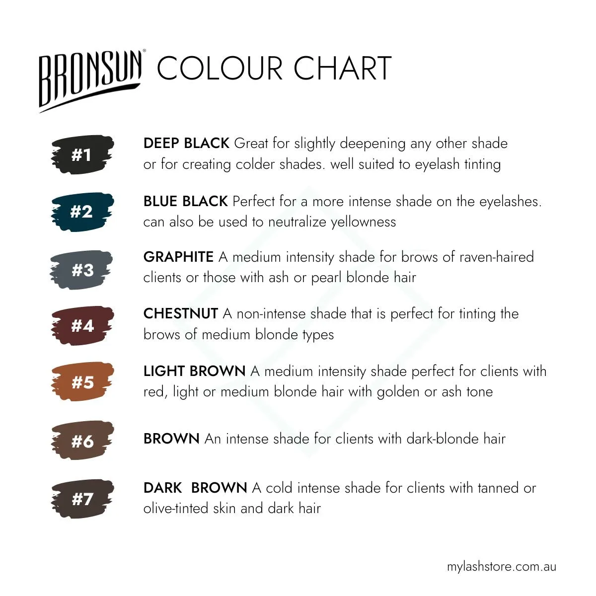 Bronsun Lash & Brow Cream Dye - #7 Dark Brown