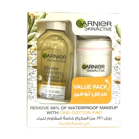 Garnier Skin Active Micellar Water In Oil with Cotton Pad Value Pack