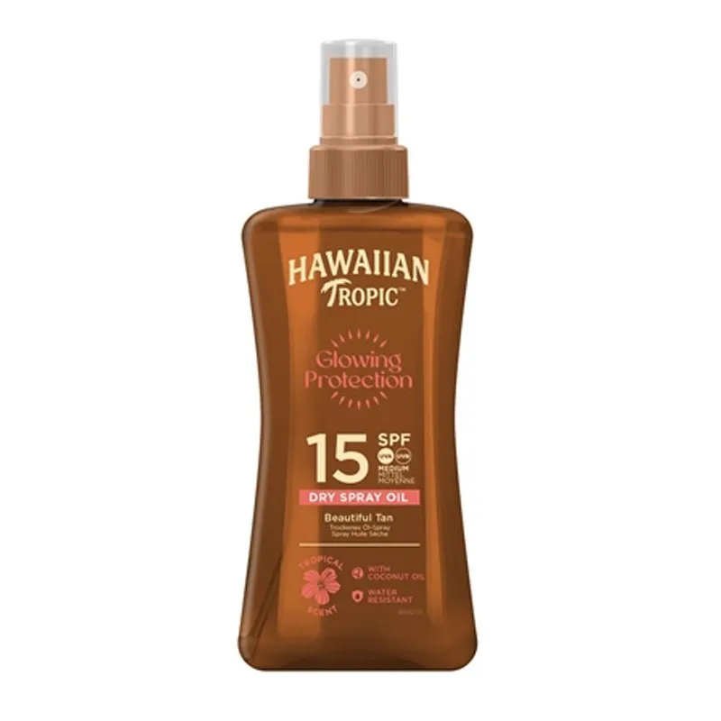 Hawaiian Tropic Glowing Protection Dry Oil Spray SPF 15