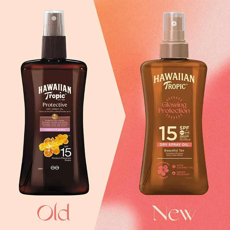 Hawaiian Tropic Glowing Protection Dry Oil Spray SPF 15