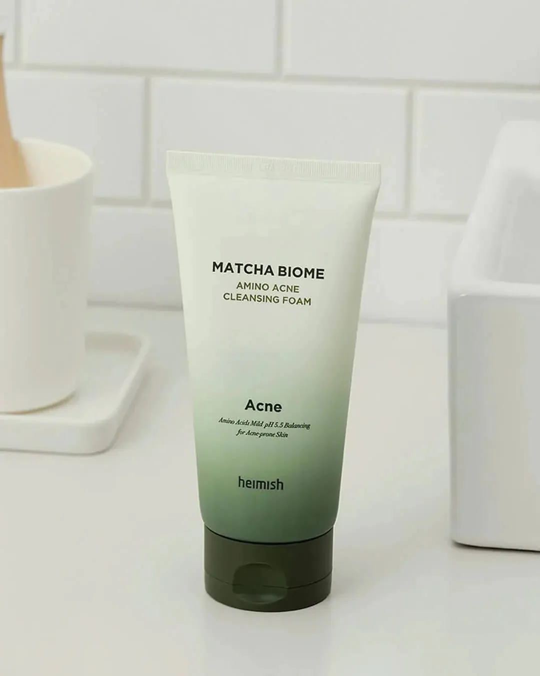 HEIMISH matcha biome amino acne cleansing foam غسول البشرة بالماتشا العلاج الحبوب من هيميش