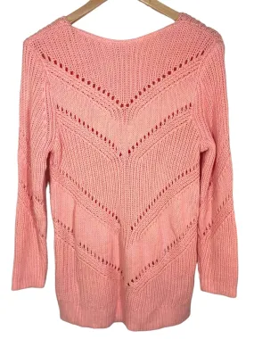 Light Spring Blush Pink Scoop Back Sweater
