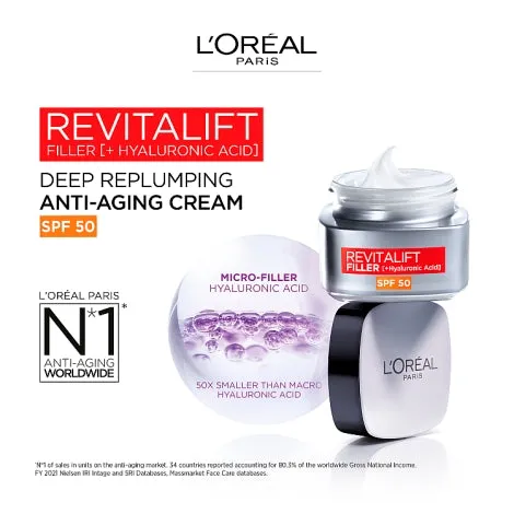 L'Oreal Paris Revitalift Filler Anti-Aging SPF 50Cream 50ml