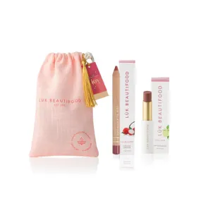 LUK Lip Duo Deluxe Pouch - Nude Rose