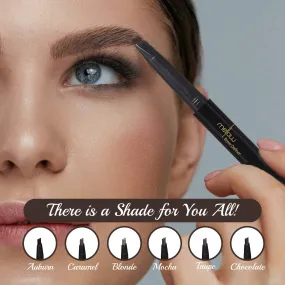 Mellow Cosmetics Brow Definer Eyebrow Pencil | Triangular Tip, Non Greasy, Long Lasting & Easy To Glide | Brow Defining Pen | Professional Eyebrow Makeup|Cruelty Free, Vegan & Paraben Free- Chocolate