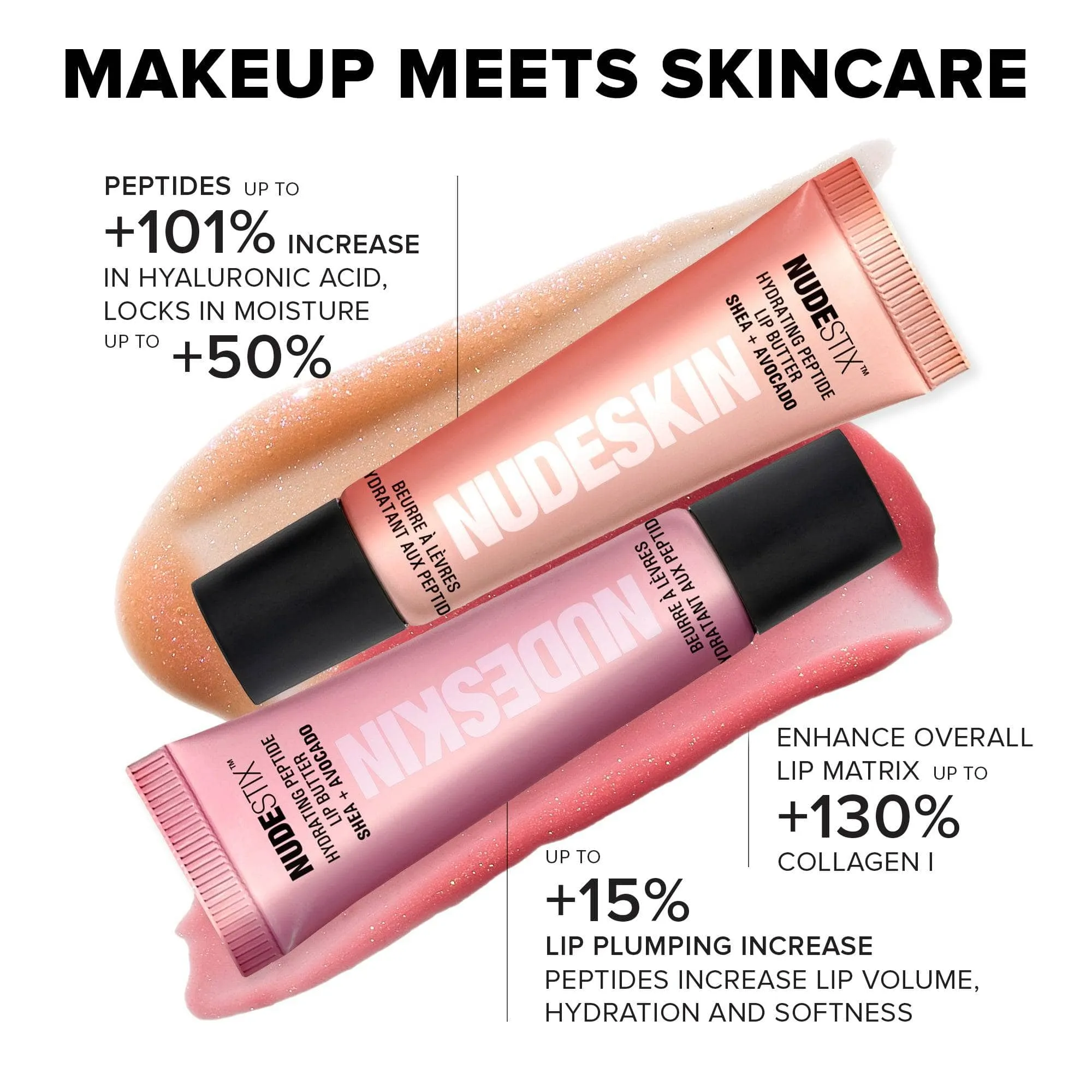 NUDEGLOW LIP SET HYDRATING PEPTIDE 2-PC KIT