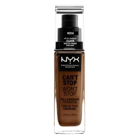 NYX - Can't Stop Won't Stop 24HR Full Coverage Foundation Mocha - 1 fl oz (30 ml)