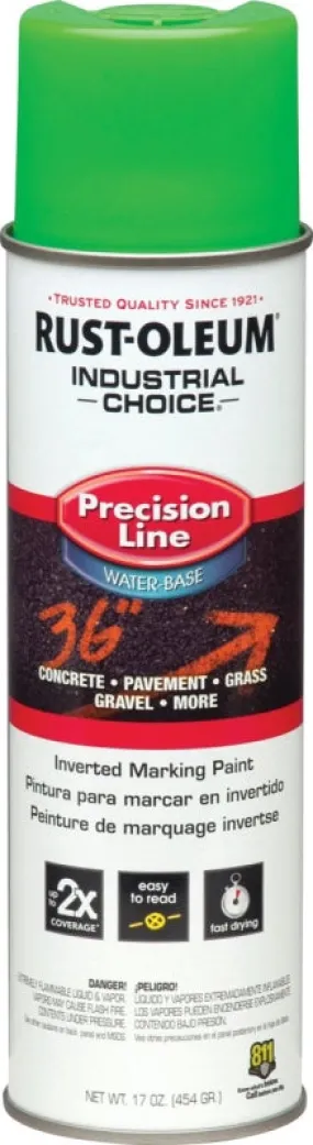 Rust-Oleum 203032 Inverted Marking Spray Paint, Fluorescent Green, 17 oz, Can :CAN: QUANTITY: 1