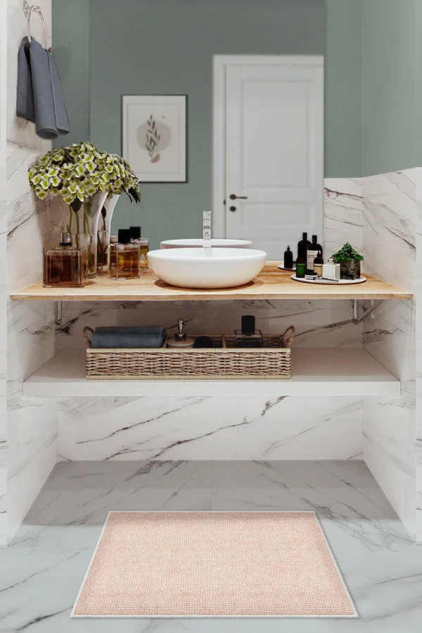 Solid Blush Bath Mat