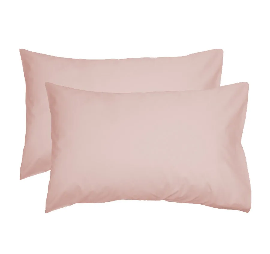Tuscan Collection Cotton Percale Standard Pillowcase Pair Blush