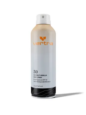 Vertra Coconut Vanilla SPF 50 Spray