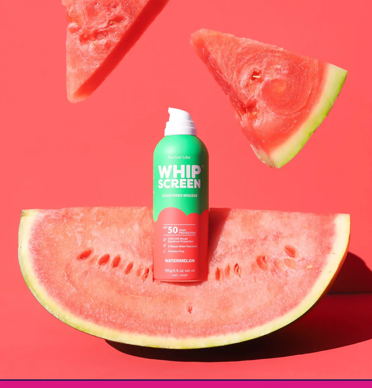 WhipScreen™ SPF 50 Watermelon sunscreen mousse