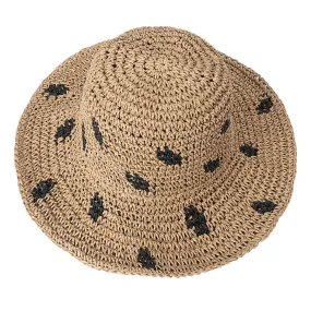 Women Foldable Sunscreen Bucket Straw Hat Outdoor Casual Travel Beach Sea Floppy Hat